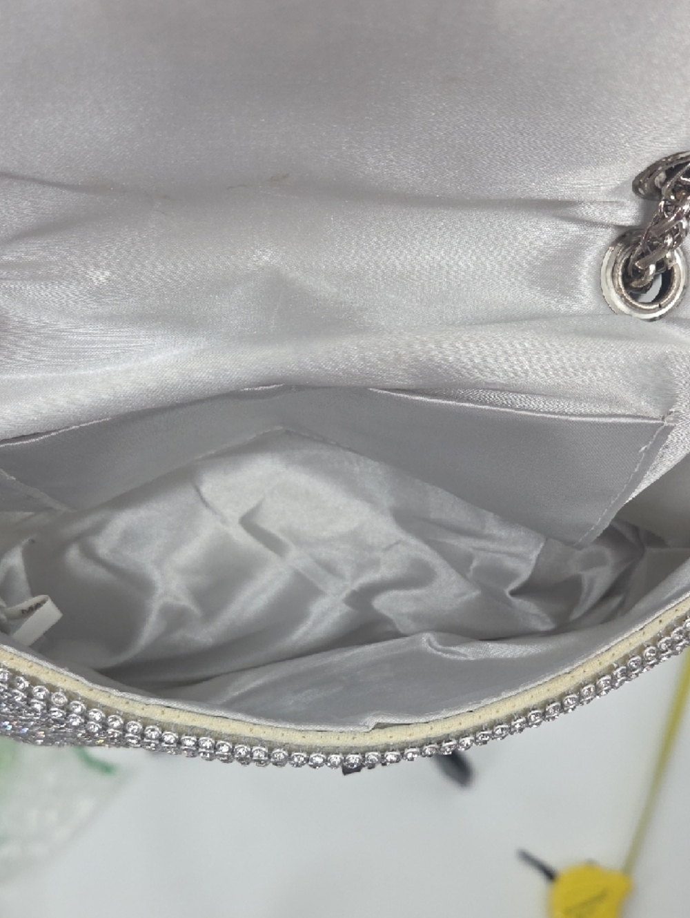 Silver Crystal Chain Shoulder Bag Or Cross Body Bag - Picture 7 of 16
